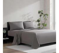 Vera Wang - King Size Sheets Set, Moisture-Wicking & Smooth Cooling Cotton, Lightweight for Year Round Comfort- Bed Sheets with Matching Pillowcases & Fitted Sheet (Cool Comfort Grey)