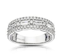 Vera Wang Platinum 0.95ct Total Diamond Eternity Ring