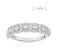 Vera Wang Platinum Marquise & Round Eternity 0.70ct Diamond Ring