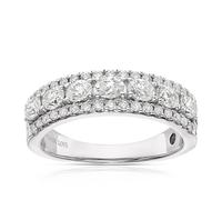 Vera Wang Platinum Oval Eternity 0.95ct Diamond Ring