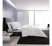 Vera Wang - Queen Duvet Cover Set, Luxury Cotton Bedding with Button Closure, Includes Matching Shams (Waffle Pique White, Queen)