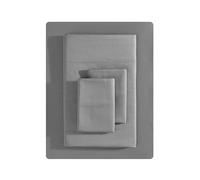 Vera Wang Queen Size Bed Sheet Set Luxury Cotton Satin Bedding Sheet 800 Thread Count Soft and Smooth Bedding Set (Charcoal, King Size)