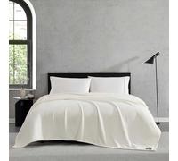 Vera Wang - Queen Size Blanket, Soft Textured Bedding with Cozy Chenille Finish & Refined Jacquard Weave, Throw Blanket for Bed or Couch with Whip-Stitch Hem (Beige)