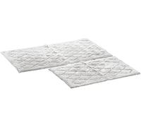 Vera Wang | Soft and Absorbent, Plush Tufted Bath Rug Set, Modern Designer Style for Bathroom Décor, Cotton Rayon, Grey, 2-Piece
