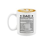 Veracco Dad Nutritional Facts Best Ever Daddy | Ceramic Coffee Mug | 11 OZ