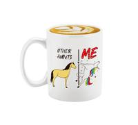 Veracco Other Aunt Vs Me - Unicorn White Ceramic Coffee Mug Tea Cup Funny Birthday Gifts (White, Aunt)