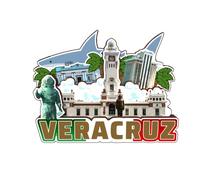 Veracruz Mexico Fridge Magnet Wooden Collection 3D Wood Handmade Travel City Souvenirs Refrigerator Magnet Home Decoration Gift -40