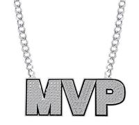 VERAMI MVP Medal, Champion MVP Chains Medal Necklace,Gold Champ Award Winner Prize Trophy Award Necklace for Adults Player Team Football Soccer Baseball Basketball Softball Fantasy Football