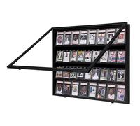VERANI Baseball Card Display Case,36 Graded Sports Card Display Frame, Black, Large-Horizontal-New