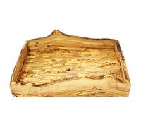 Verano Olive Wood Handmade Large Rustic Serving Display Tray - 45cm x 29cm