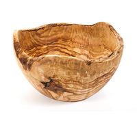 Verano Olive Wood Rustic Large Fruit Salad Serving Snack Bowl - 30-32cm