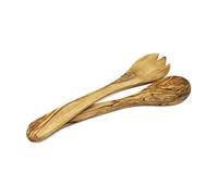 Verano Olive Wood Salad Servers Serving Dining Wooden Mixing Utensil - 20cm