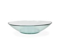 Verano Spanish Ceramics 100% Recycled Glass Eco Vintage Large Bowl & Conical Bowls - 1 Large Shallow Bowl 32cm x 7cm