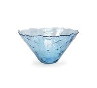 Verano Spanish Ceramics Beyond The Sea Blue/Clear Kitchen Dining Glass Conical Salad Fruit Bowl (Diam) 30cm in Blue Verano Spanish Ceramics Blue