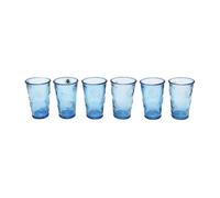 Verano Spanish Ceramics Beyond The Sea Kitchen Dining Drinking 6 Glass Tumblers 300ml in Blue Verano Spanish Ceramics Blue