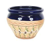 Verano Spanish Ceramics Bola Plant pot - Inca Blue - 1 x Bola Pot