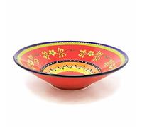 Verano Spanish Ceramics Classic Spanish Hand Painted Decorative Floral Pattern Serving Dish Extra Large Conical Bowl - 38cm Daisy Chains
