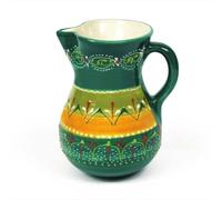 Verano Spanish Ceramics Classic Spanish Hand Painted Home Decor Large Pourer Jug 2L in Orange Verano Spanish Ceramics Orange