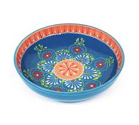 Verano Spanish Ceramics Classic Spanish - 26Cm Bowl - Blue/Pink, Multi
