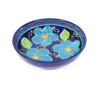 Verano Spanish Ceramics Classic Spanish Hand Painted Pattern Kitchen Dining Food Bowl 26Cm Blue Flower