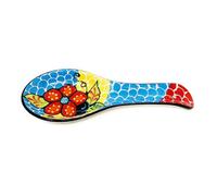 Verano Spanish Ceramics Classic Spanish Hand Painted Pattern Kitchen Dining Spoon Rest (L) 26Cm Fish Scales