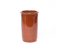 Verano Spanish Ceramics El Toro Glazed Terracotta Brown Kitchen Dining Wine Cooler (H) 21.5Cm
