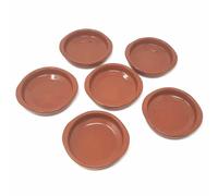 Verano Spanish Ceramics El Toro Glazed Terracotta Kitchen Dining Set of 6 Tapas Bowls (Diam) 12cm in Brown Verano Spanish Ceramics Brown