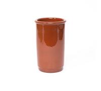 Verano Spanish Ceramics El Toro Glazed Terracotta Kitchen Dining Wine Cooler (H) 21.5cm in Brown Verano Spanish Ceramics Brown