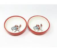 Verano Spanish Ceramics Farmhouse Hand Painted Ceramic Kitchen Dining Set of 2 Shallow Bowls (D) 15cm x (H) 5cm Verano Spanish Ceramics Multicolor