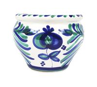 Verano Spanish Ceramics Granada Hand Painted White Outdoor Garden Patio Terrace Bola Plant Pot (D) 25cm Verano Spanish Ceramics White