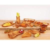 Verano Spanish Ceramics Olive Wood - Heart Shaped Snack Dish - Olive Wood