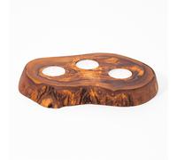 Verano Spanish Ceramics Olive Wood Natural Grained Home Décor Rustic Tea Light Holder (Diam) 20cm Verano Spanish Ceramics Natural