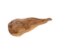 Verano Spanish Ceramics Olive Wood Natural Grained Rustic Kitchen Dining Carving Board W/ Handle (L) 52Cm