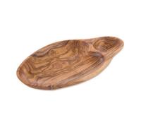 Verano Spanish Ceramics Olive Wood Natural Grained Rustic Kitchen Dining Chips Plate (Diam) 29Cm