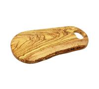 Verano Spanish Ceramics Olive Wood Natural Grained Rustic Kitchen Dining Chopping Board W/ Inverted Handle (L) 40Cm
