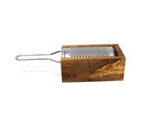 Verano Spanish Ceramics Olive Wood Natural Grained Rustic Kitchen Dining Grater W/ Box (Diam) 11Cm