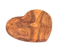 Verano Spanish Ceramics Olive Wood Natural Grained Rustic Kitchen Dining Handmade Heart Shaped Boards (L) 18cm Verano Spanish Ceramics Natural