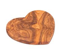 Verano Spanish Ceramics Olive Wood Natural Grained Rustic Kitchen Dining Handmade Heart Shaped Boards (L) 21cm Verano Spanish Ceramics Natural