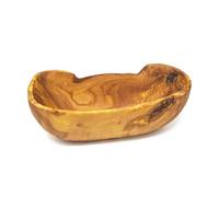 Verano Spanish Ceramics Olive Wood Natural Grained Rustic Kitchen Dining Handmade Oval Bowl Large (L) 36-39Cm