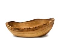 Verano Spanish Ceramics Olive Wood Natural Grained Rustic Kitchen Dining Handmade Oval Bowl Small (L) 23cm Verano Spanish Ceramics Natural