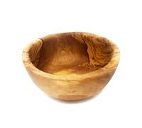 Verano Spanish Ceramics Olive Wood Handmade Round Bowl - Sustainably Sourced - Home Dining Room Table Kitchen Restaurant Café Bar Snack Food Sharing Serving Food Dishes - 14cm x 6cm