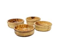 Verano Spanish Ceramics Olive Wood Natural Grained Rustic Kitchen Dining Set of 4 Tapas Bowls (Diam) 9cm Verano Spanish Ceramics Natural