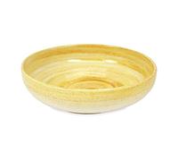 Verano Spanish Ceramics Pastel Beach Decorative Large Round Bowl - Restaurant Café Kitchen Dining Home Décor Counter Top Table Serving Sharing Round Food Fruit Salad Snack Bowl Dish - 27cm Orange