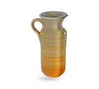 Verano Spanish Ceramics Pastel Beach Decorative Tall Rustic Bottle Jug - New Home Decor Kitchen Restaurant Cafe Dining Table Vase Serving Cream Milk Water Juice Pourer - 18cm 0.5L - Orange