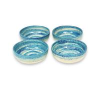 Verano Spanish Ceramics Pastel Beach Hand Painted Kitchen Dining Table Small Bowl Set Of 4 Blue 10Cm (Diam)