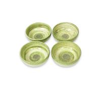 Verano Spanish Ceramics Pastel Beach Hand Painted Kitchen Dining Table Small Bowl Set Of 4 Green 10Cm (Diam)
