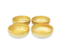 Verano Spanish Ceramics Pastel Beach Hand Painted Kitchen Dining Table Small Bowl Set Of 4 Orange 10Cm (Diam)