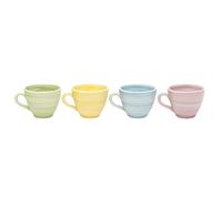 Verano Spanish Ceramics Pastel Beach Kitchen Set of 4 Mixed Everyday Cups (H) 9.5cm Verano Spanish Ceramics Multicolor