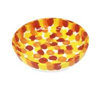 Verano Spanish Ceramics Petalo Hand Painted Kitchen Dining Shallow Serving Bowl 23cm in Red Verano Spanish Ceramics Red