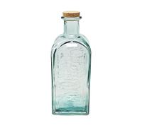 Verano Spanish Ceramics Recycled Glass Antique Clear Embossed Home Décor Vintage Lemonade Bottle w/ Cork 2L Verano Spanish Ceramics Clear